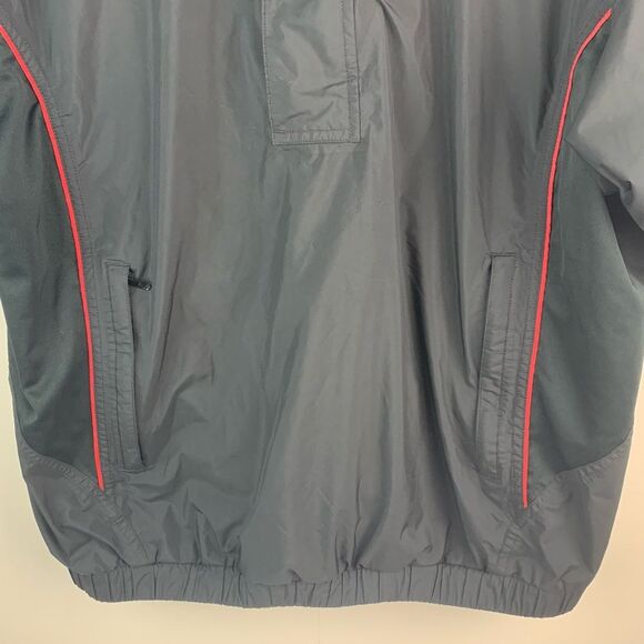 FootJoy Dryjoys Short Sleeve Golf Jacket Mens Large Black Red Pullover Lined 1/4 - Picture 4 of 9